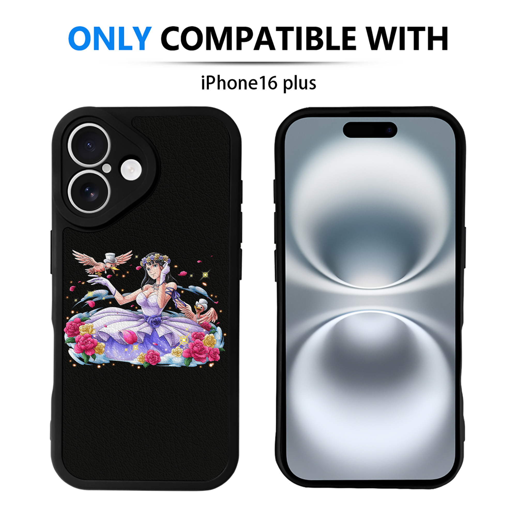 （画像用） ワンピース ニコ・ロビン ONE PIECE Nico Robin 【iPhone 16シリーズ対応】シリコンスマホケース（レザー調） 材質：シリコン